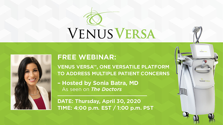 [WEBINAR]: Venus Versa™, One Versatile Platform to Address Multiple Patient Concerns